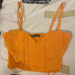 ZARA ORANGE KNITTED TANK